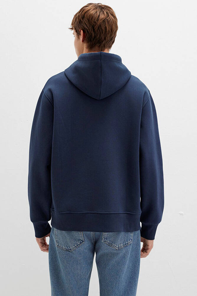 Erkek Kapişonlu Sweatshırt 065809-29743 Lacivert 