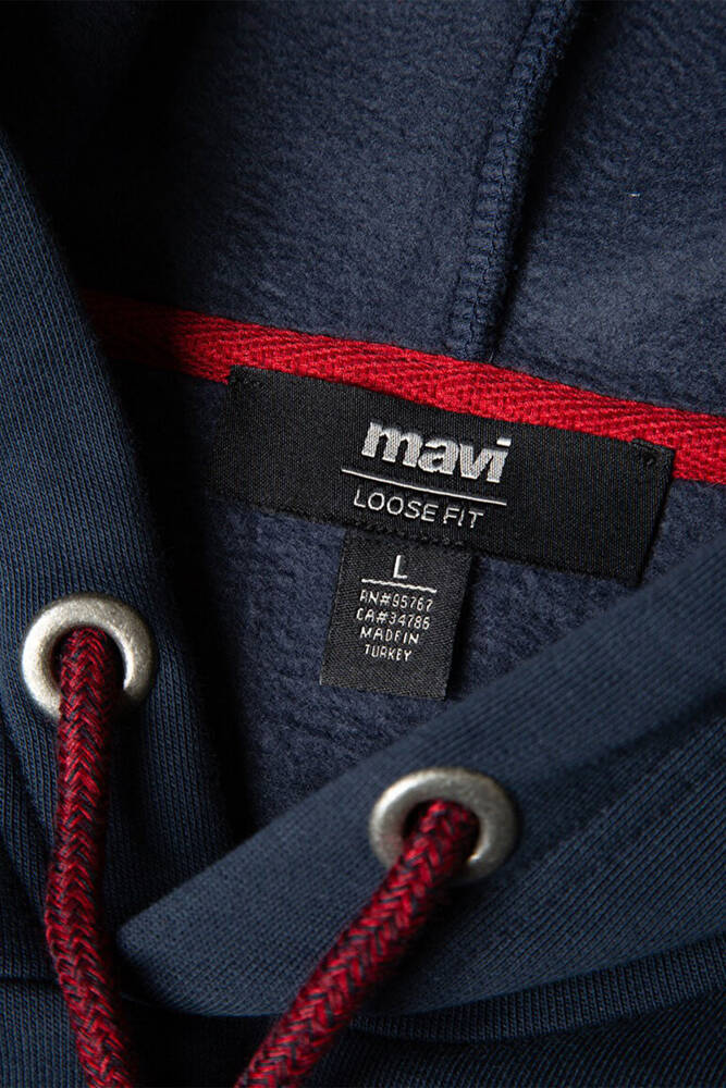 Erkek Kapişonlu Sweatshırt 065809-29743 Lacivert 