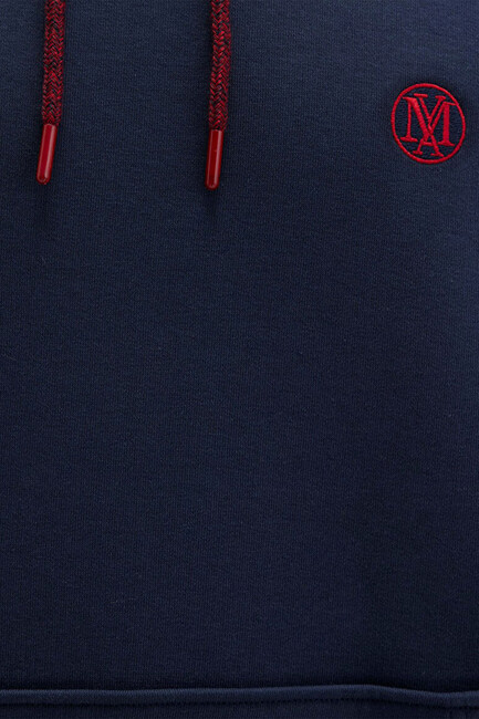 Erkek Kapişonlu Sweatshırt 065809-29743 Lacivert - Thumbnail