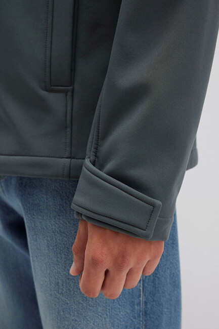 Erkek Kapüşonlu Ceket 0110264-71598 Yeşil - Thumbnail