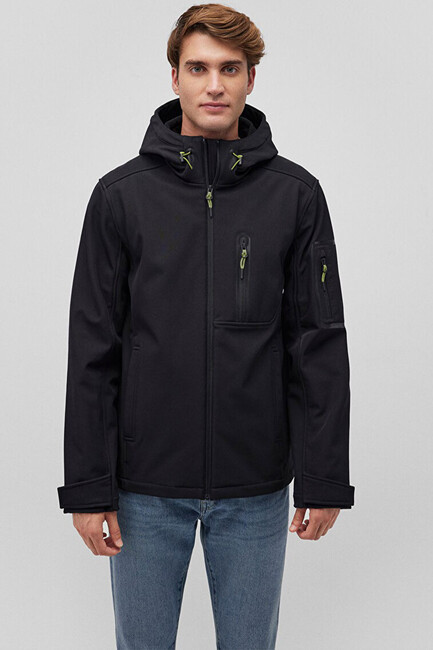 Erkek Kapüşonlu Ceket 0110264-900 Siyah (3)