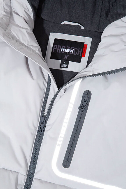 Erkek Kapüşonlu Ceket 0110463-70075 Gri - Thumbnail