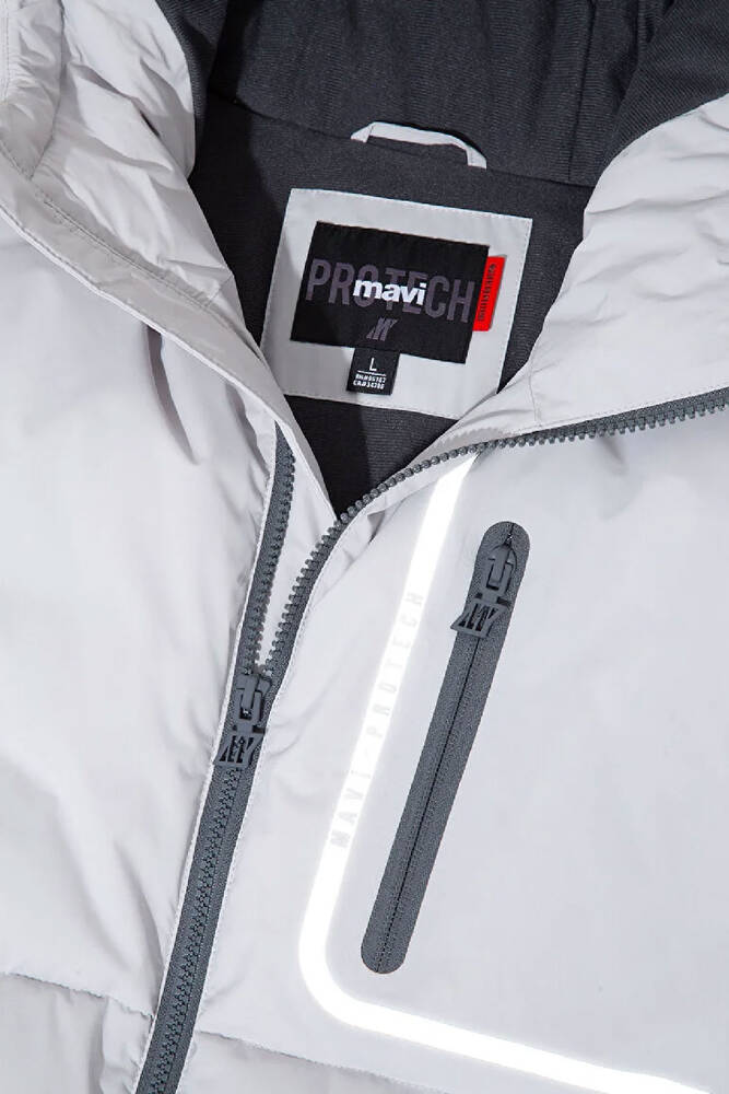 Erkek Kapüşonlu Ceket 0110463-70075 Gri 