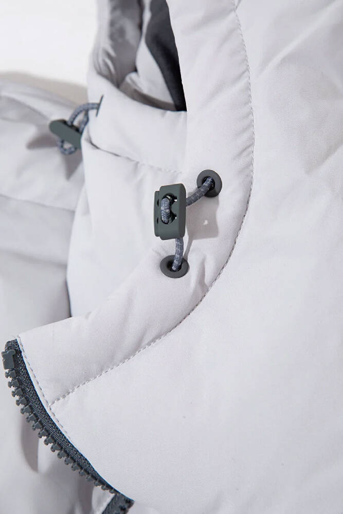 Erkek Kapüşonlu Ceket 0110463-70075 Gri 