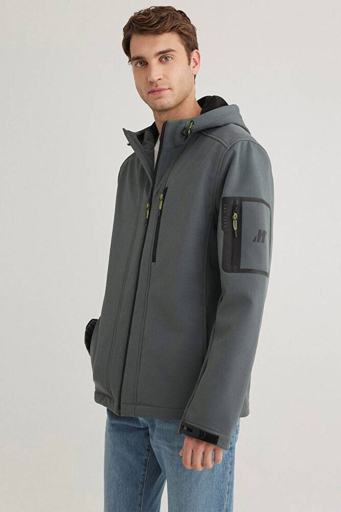 Erkek Kapüşonlu Ceket 0110562-71598 Haki 