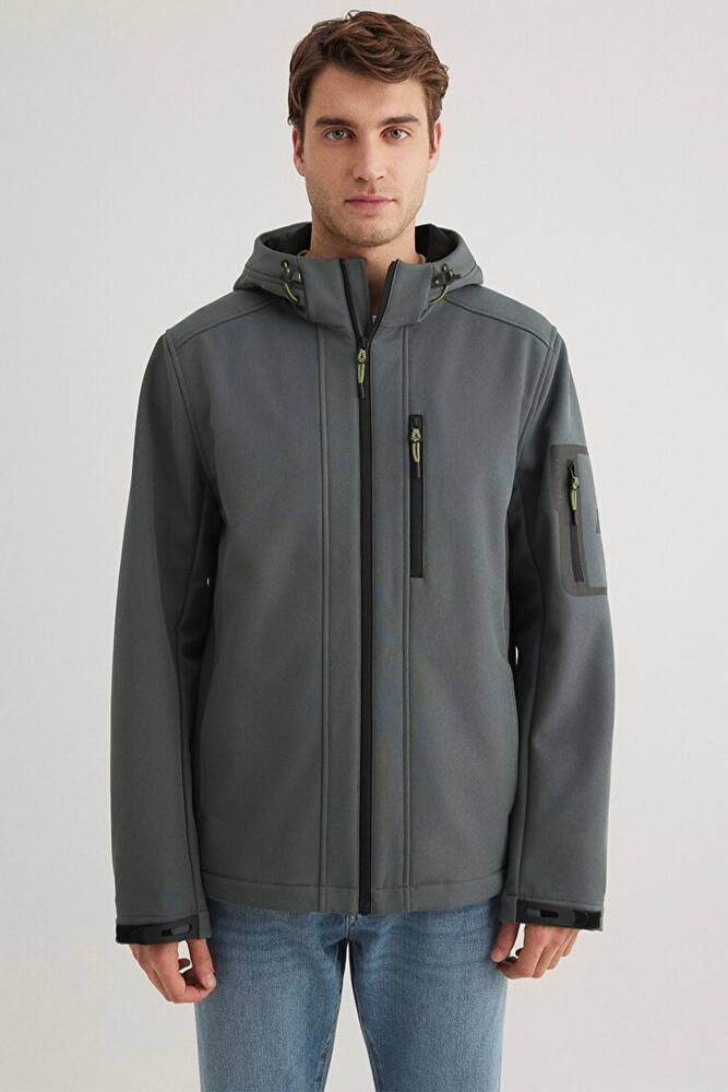 Erkek Kapüşonlu Ceket 0110562-71598 Haki 