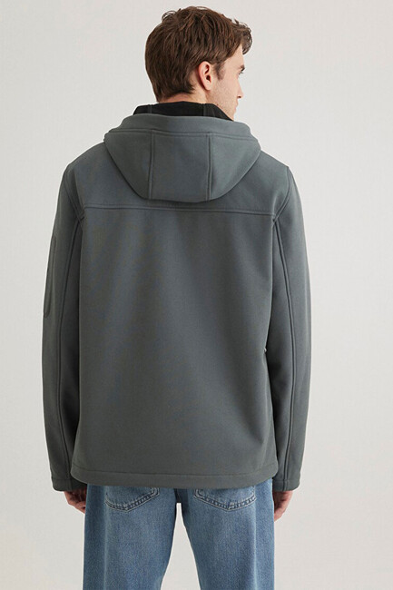 Erkek Kapüşonlu Ceket 0110562-71598 Haki - Thumbnail