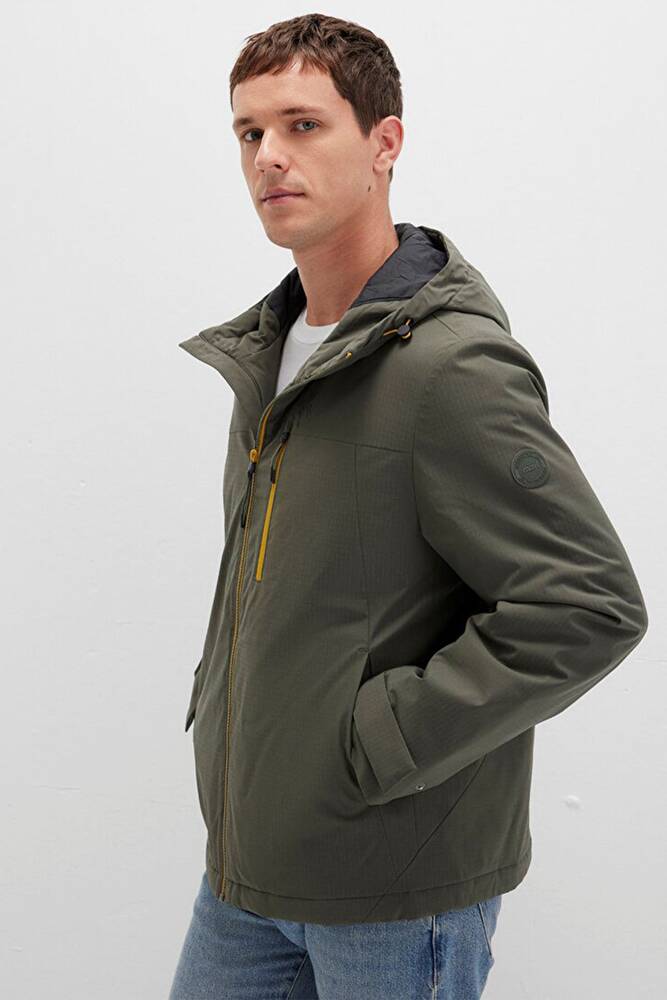 Erkek Kapüşonlu Ceket 0110606-88487 Haki 