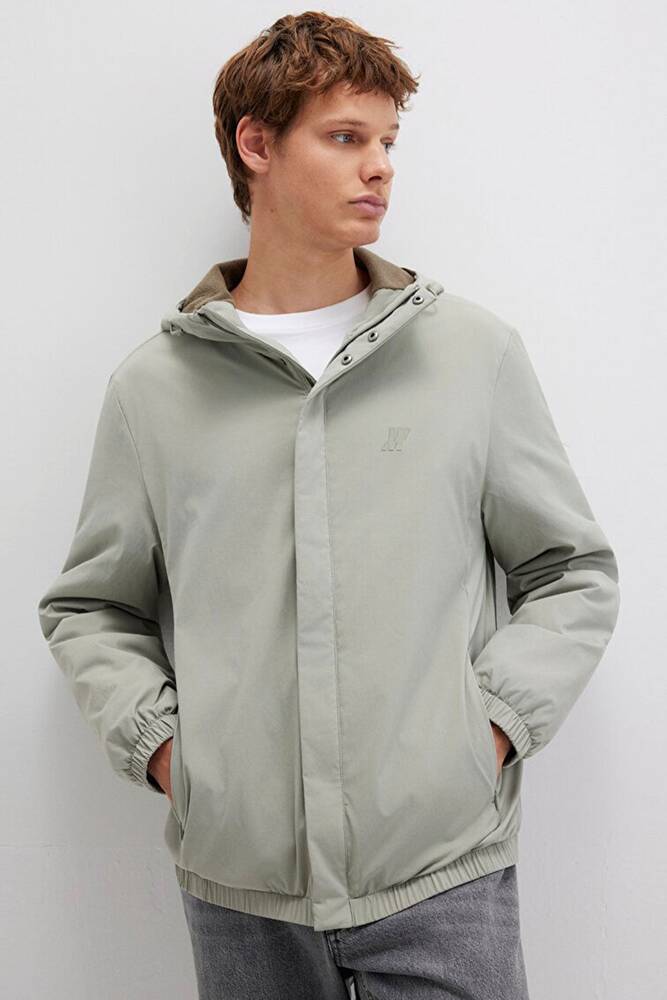 Erkek Kapüşonlu Ceket 0110614-71484 Gri 