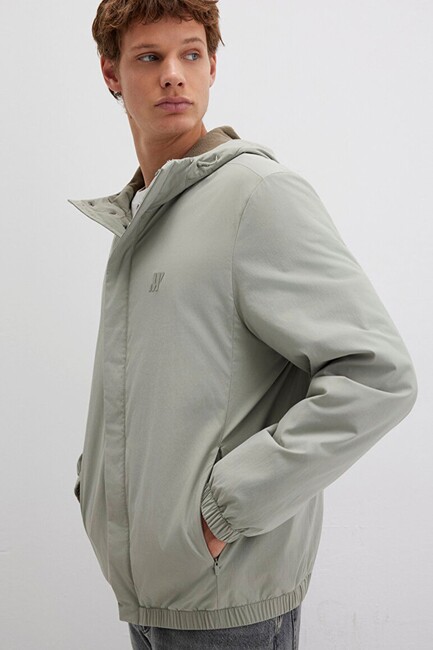 Erkek Kapüşonlu Ceket 0110614-71484 Gri (2)