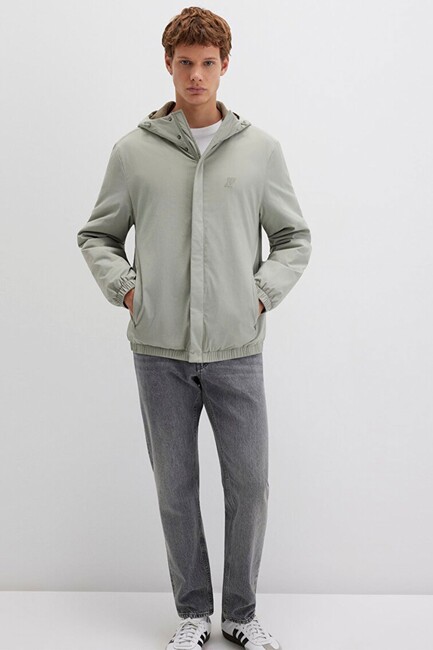 Erkek Kapüşonlu Ceket 0110614-71484 Gri (3)