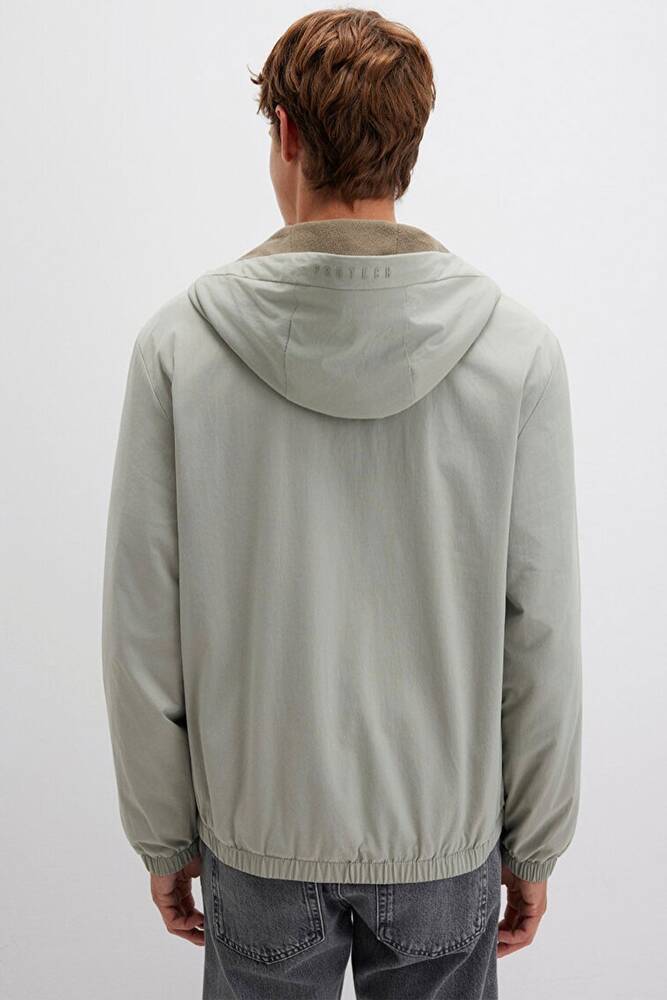 Erkek Kapüşonlu Ceket 0110614-71484 Gri 