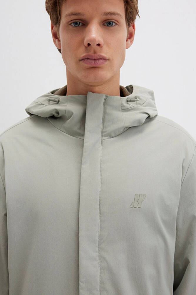 Erkek Kapüşonlu Ceket 0110614-71484 Gri 