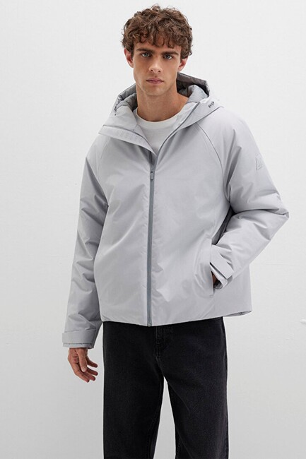 Erkek Kapüşonlu Ceket 0110615-70075 Gri (1)
