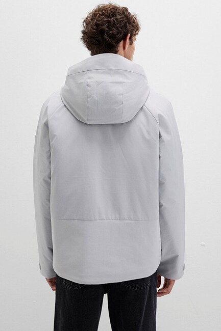 Erkek Kapüşonlu Ceket 0110615-70075 Gri - Thumbnail