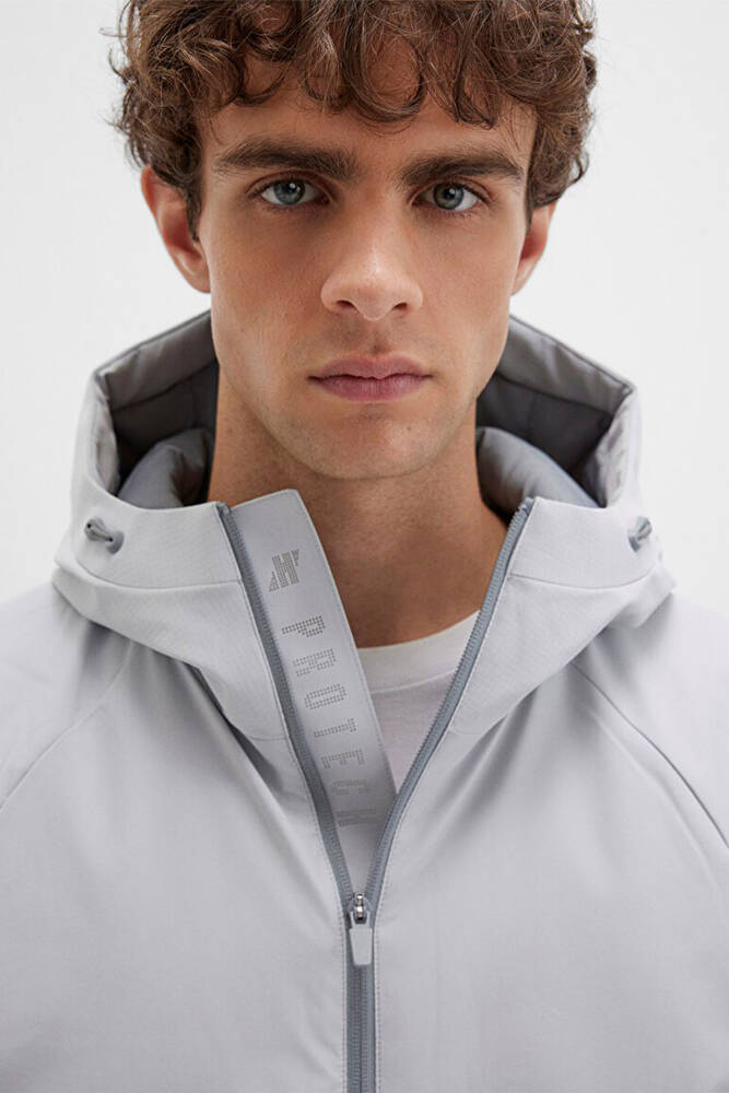 Erkek Kapüşonlu Ceket 0110615-70075 Gri 