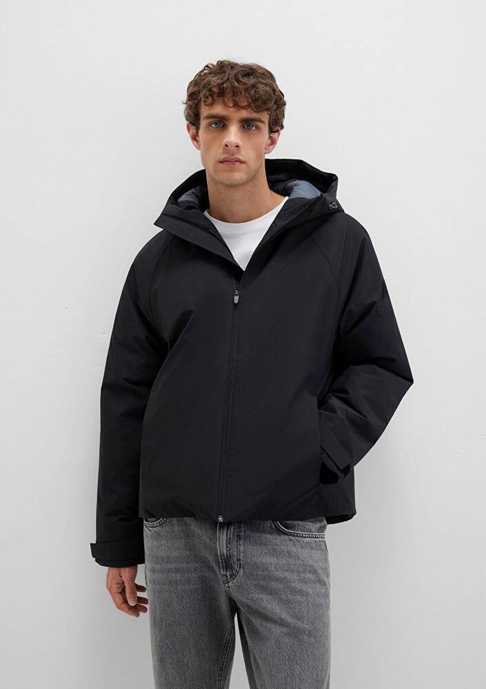 Erkek Kapüşonlu Ceket 0110615-71379 Siyah 