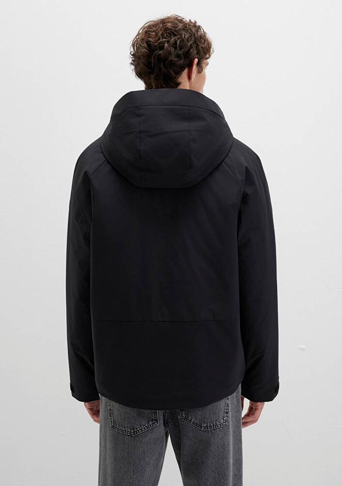 Erkek Kapüşonlu Ceket 0110615-71379 Siyah 
