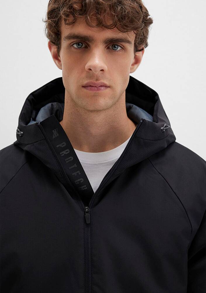 Erkek Kapüşonlu Ceket 0110615-71379 Siyah 