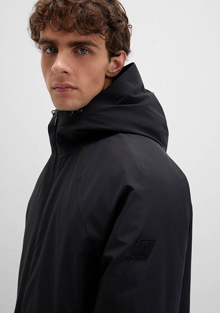 Erkek Kapüşonlu Ceket 0110615-71379 Siyah 