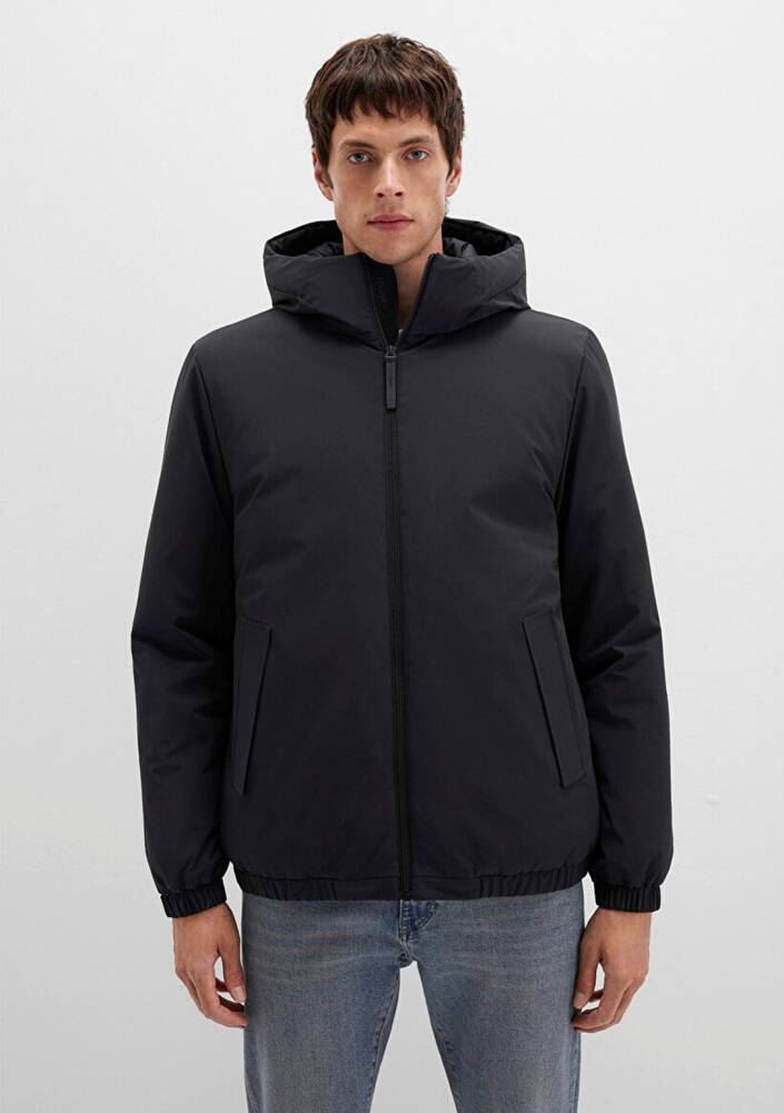 Erkek Kapüşonlu Ceket 0110617-71379 Siyah 