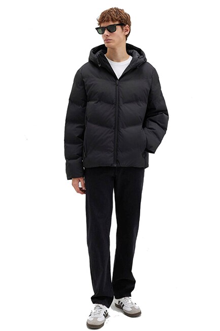 Erkek Kapüşonlu Ceket 0110651-71379 Siyah (2)