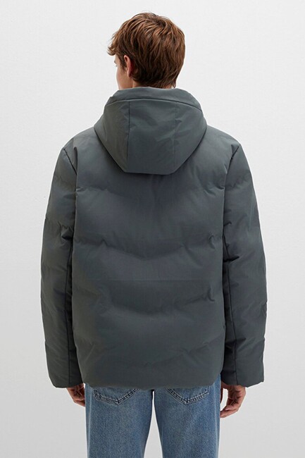 Erkek Kapüşonlu Mont 0110651-85550 Gri (3)
