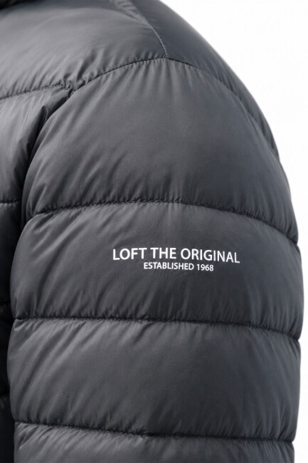 Erkek Kapüşonlu Mont LF2043694 Siyah  - 6