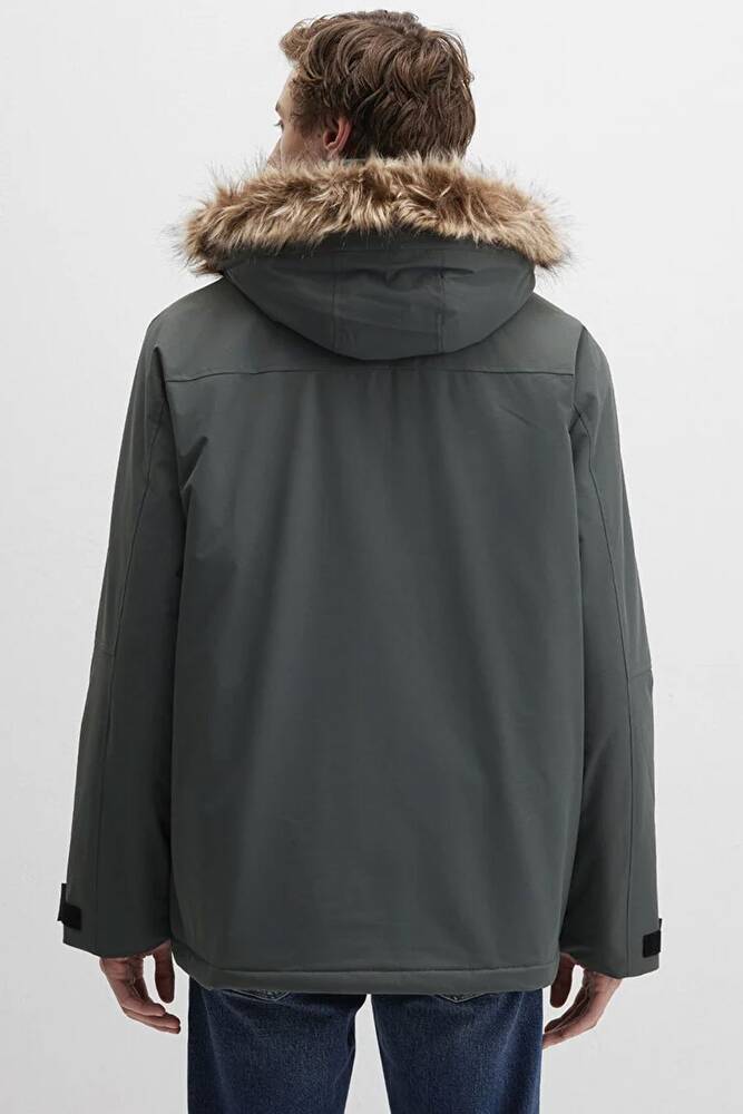 Erkek Kapüşonlu Parka 0110472-71598 Yeşil 