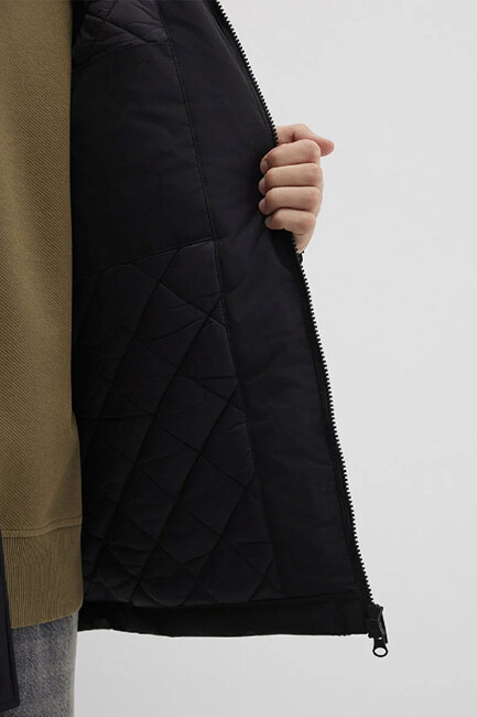 Erkek Kapüşonlu Parka 0110472-900 Siyah - Thumbnail