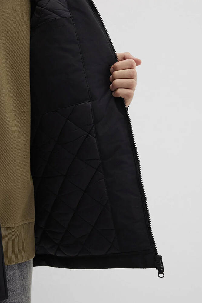 Erkek Kapüşonlu Parka 0110472-900 Siyah 