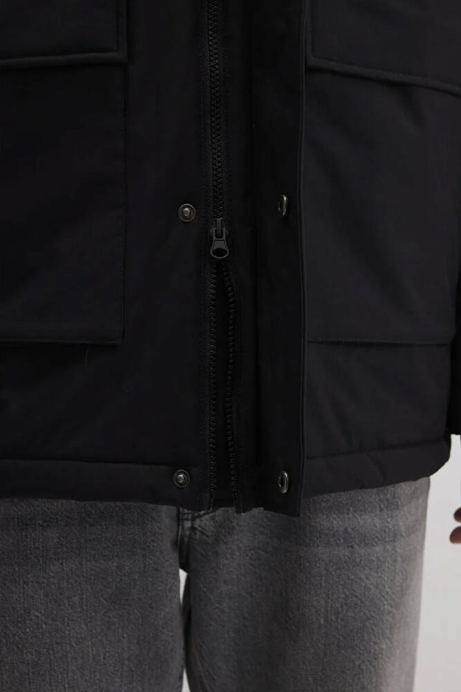 Erkek Kapüşonlu Parka 0110472-900 Siyah 