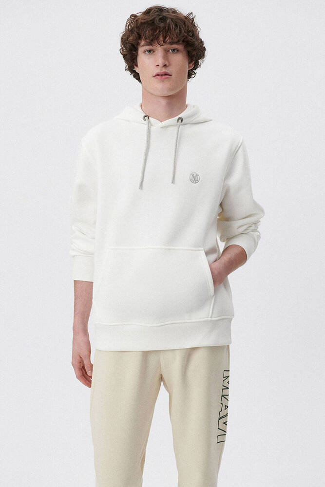 Erkek Kapüşonlu Sweat 065809-34519 Beyaz 