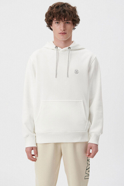 Erkek Kapüşonlu Sweat 065809-34519 Beyaz (3)