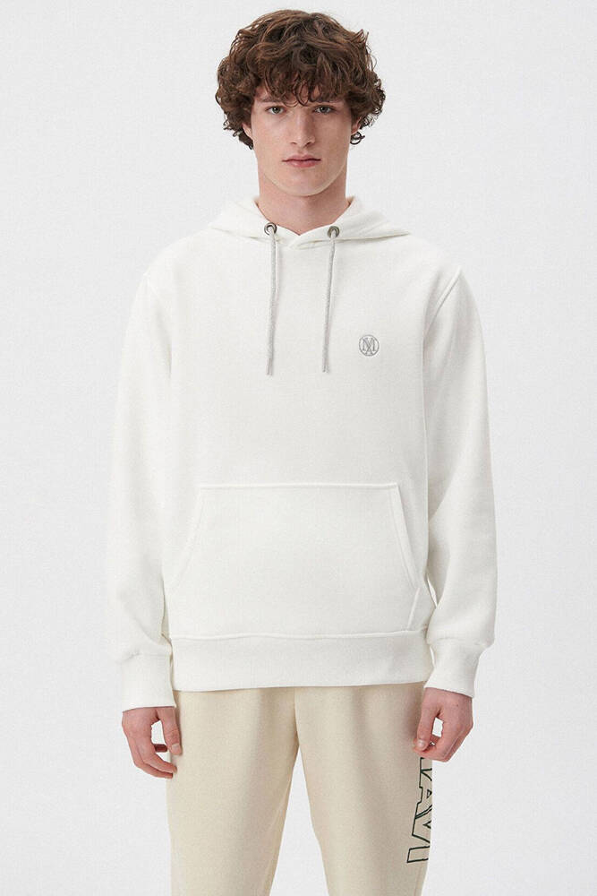 Erkek Kapüşonlu Sweat 065809-34519 Beyaz 