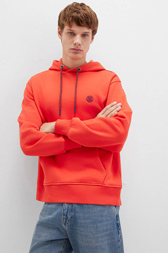 Erkek Kapüşonlu Sweat 065809-70481 Turuncu 