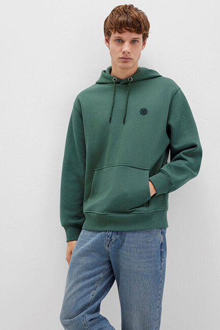 Erkek Kapüşonlu Sweat 065809-71580 Yeşil (1)