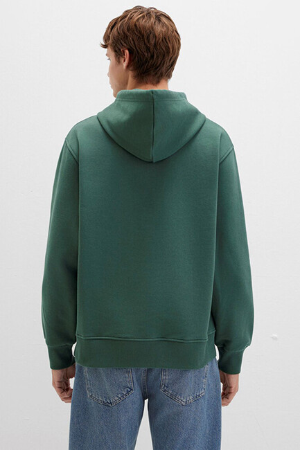 Erkek Kapüşonlu Sweat 065809-71580 Yeşil - Thumbnail