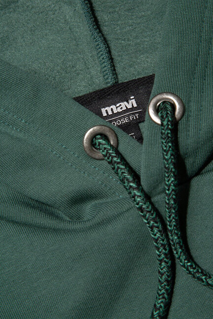 Erkek Kapüşonlu Sweat 065809-71580 Yeşil - Thumbnail