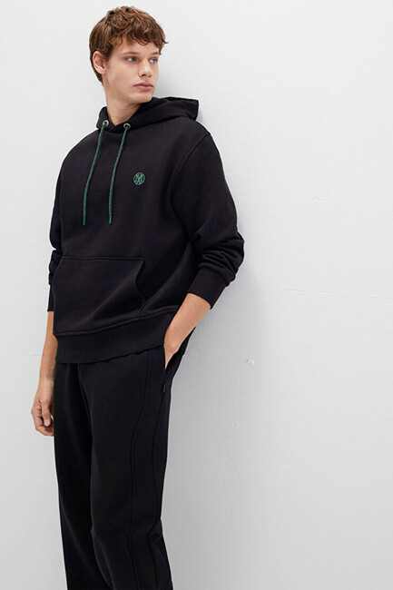 Erkek Kapüşonlu Sweat 065809-900 Siyah (3)