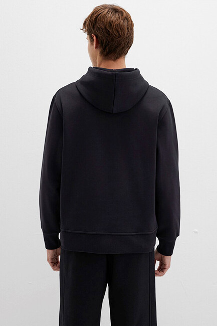 Erkek Kapüşonlu Sweat 065809-900 Siyah - Thumbnail