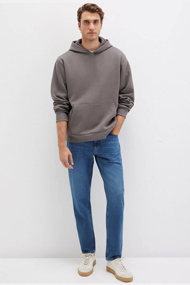 Erkek Kapüşonlu Sweat 0S10275-70096 Gri 