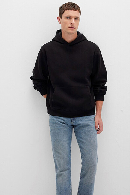 Erkek Kapüşonlu Sweat 0S10275-900 Siyah (2)
