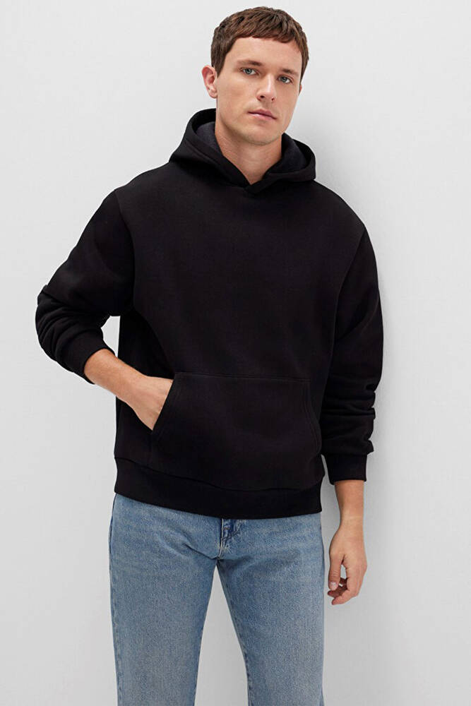 Erkek Kapüşonlu Sweat 0S10275-900 Siyah 