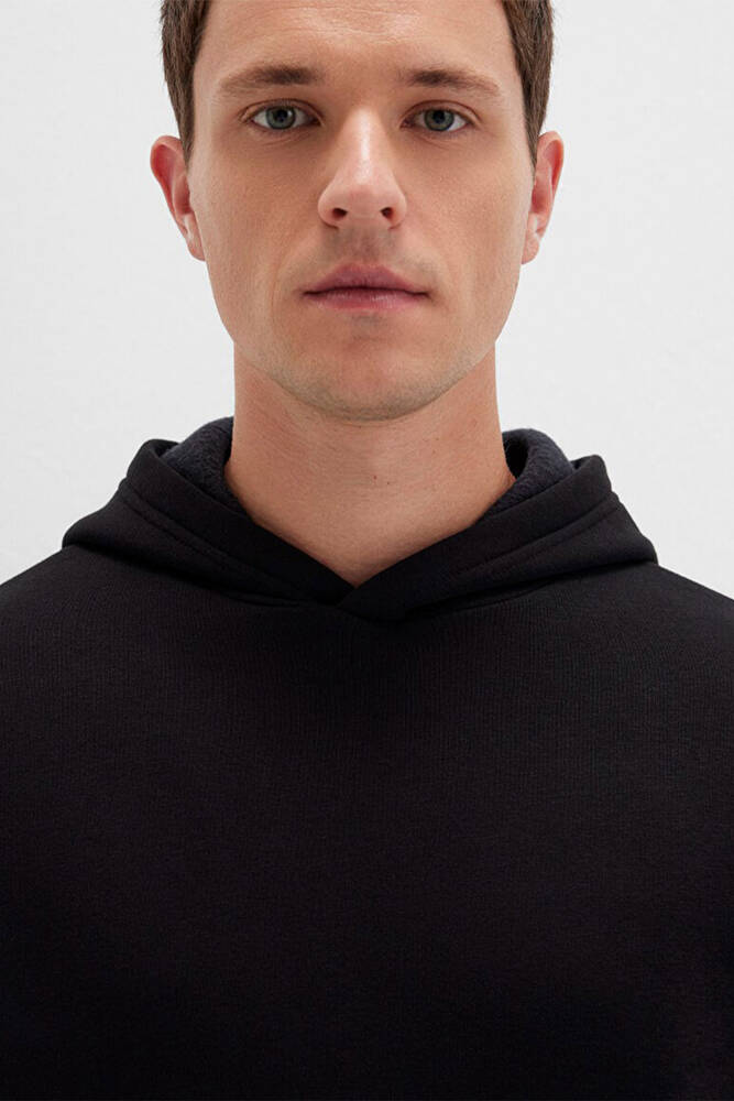 Erkek Kapüşonlu Sweat 0S10275-900 Siyah 