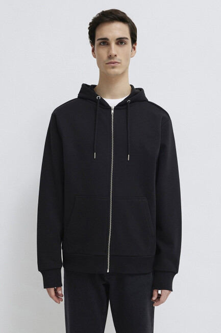 Erkek Kapüşonlu Sweat 0S10277-900 Siyah  - 4