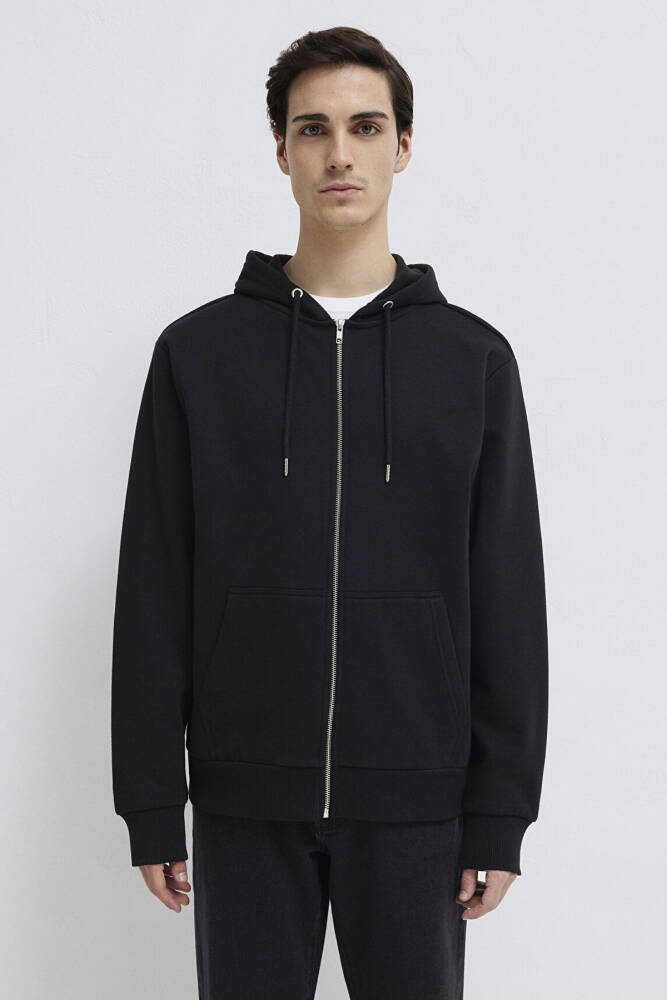 Erkek Kapüşonlu Sweat 0S10277-900 Siyah  - 4