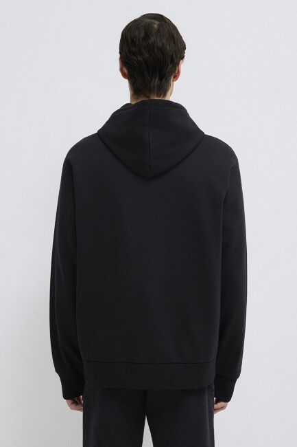 Erkek Kapüşonlu Sweat 0S10277-900 Siyah  - 6