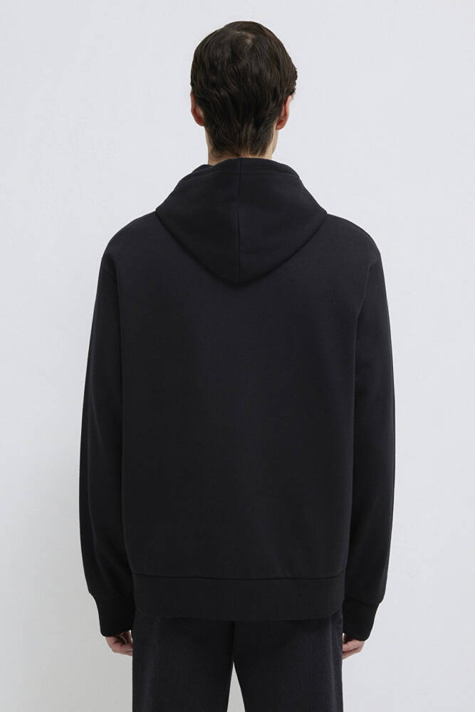Erkek Kapüşonlu Sweat 0S10277-900 Siyah  - 6
