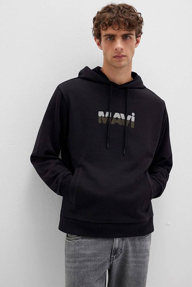 Erkek Kapüşonlu Sweat 0S10395-900 Siyah 